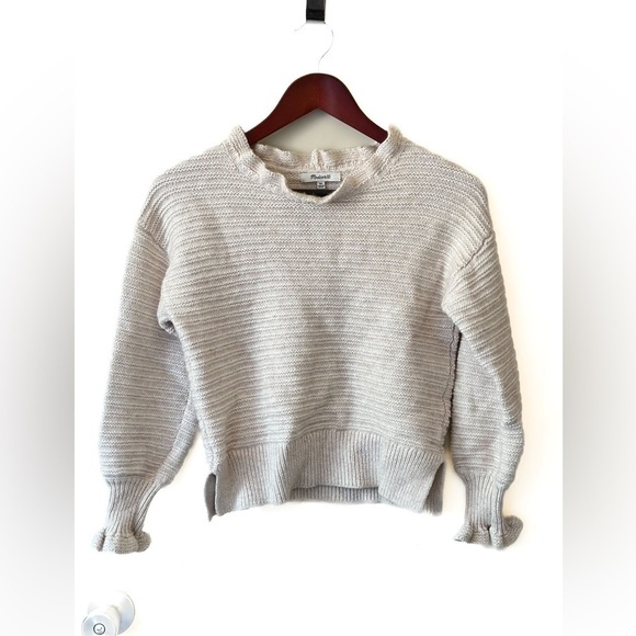 Madewell Ruffled Crew Sweater - Picture 1 of 4